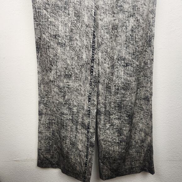 Retrofete Verona Silk Pant in Black Acid Denim Size Small NWT Wide Leg - Picture 4 of 11